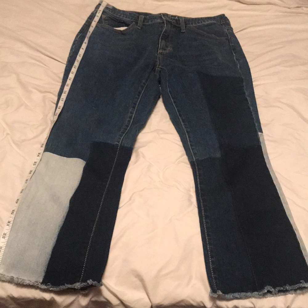 Universal Thread high rise denim jeans boot crop kick boot size 8 Y2K